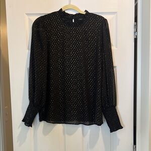 Rachel Zoe Elegant Black and Gold Women's Top